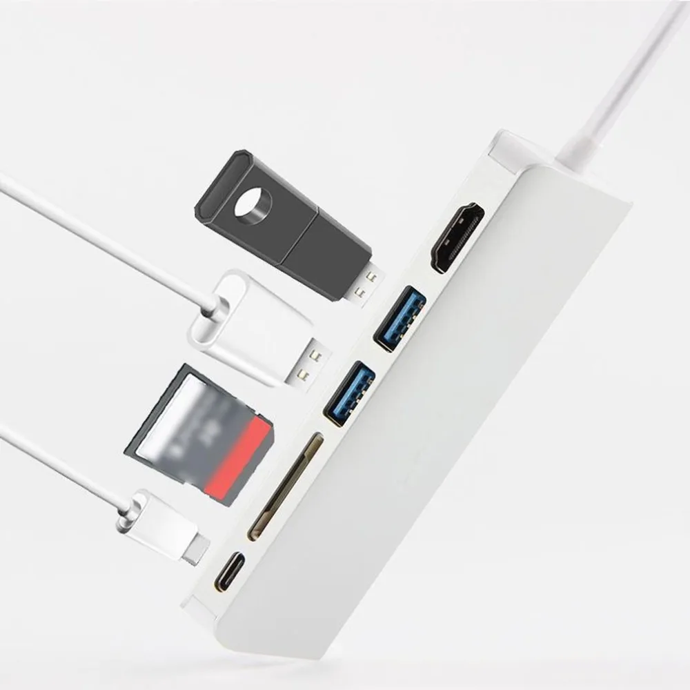 Type C 3,1 зарядка PD RJ45 сетевой порт type-C до 4K HDMI USB3.0 концентратор адаптер конвертер для Mac OS