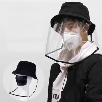 

Protective Face Shield Cover Hat Anti Spitting Saliva Drool Fisherman Cap Clear Facial Mask Splash Anti-Fog Anti-Oil Cap Bucket