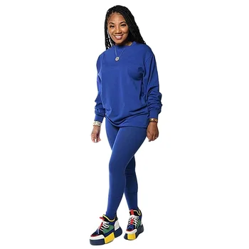 

Casual Women Solid Tracksuit Long Sleeve 2 Piece Set Outfis Top And Pants Suit Jogging Femme Matching Sets