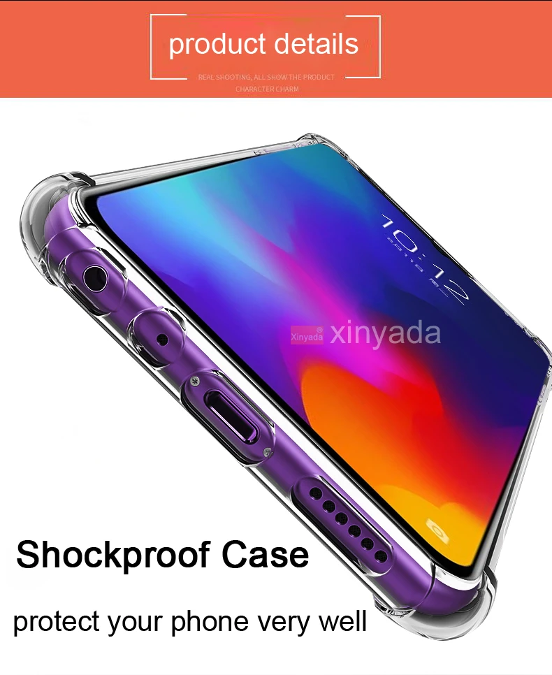 Прозрачный чехол для lenovo Z6 Pro Z6 Lite, молодежный чехол с воздушной подушкой, Мягкий Силиконовый ТПУ бампер, противоударный гелевый Чехол