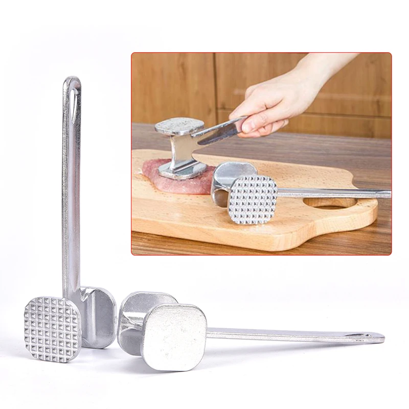 Stainless Steel Hammer Meat Mallet Tenderizer Steak Beef Pork Chicken Kitchen Tool 19.5cmX4.5cm