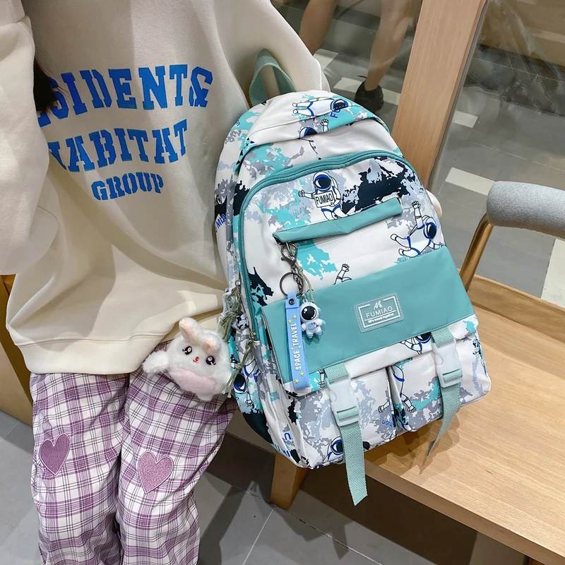 best Stylish Backpacks Girl Cool Camouflage Cartoon Travel Bag Fashion Ladies Graffiti Laptop Backpack Women Kawaii Bag Trendy Female College Backpacks classy sling bags