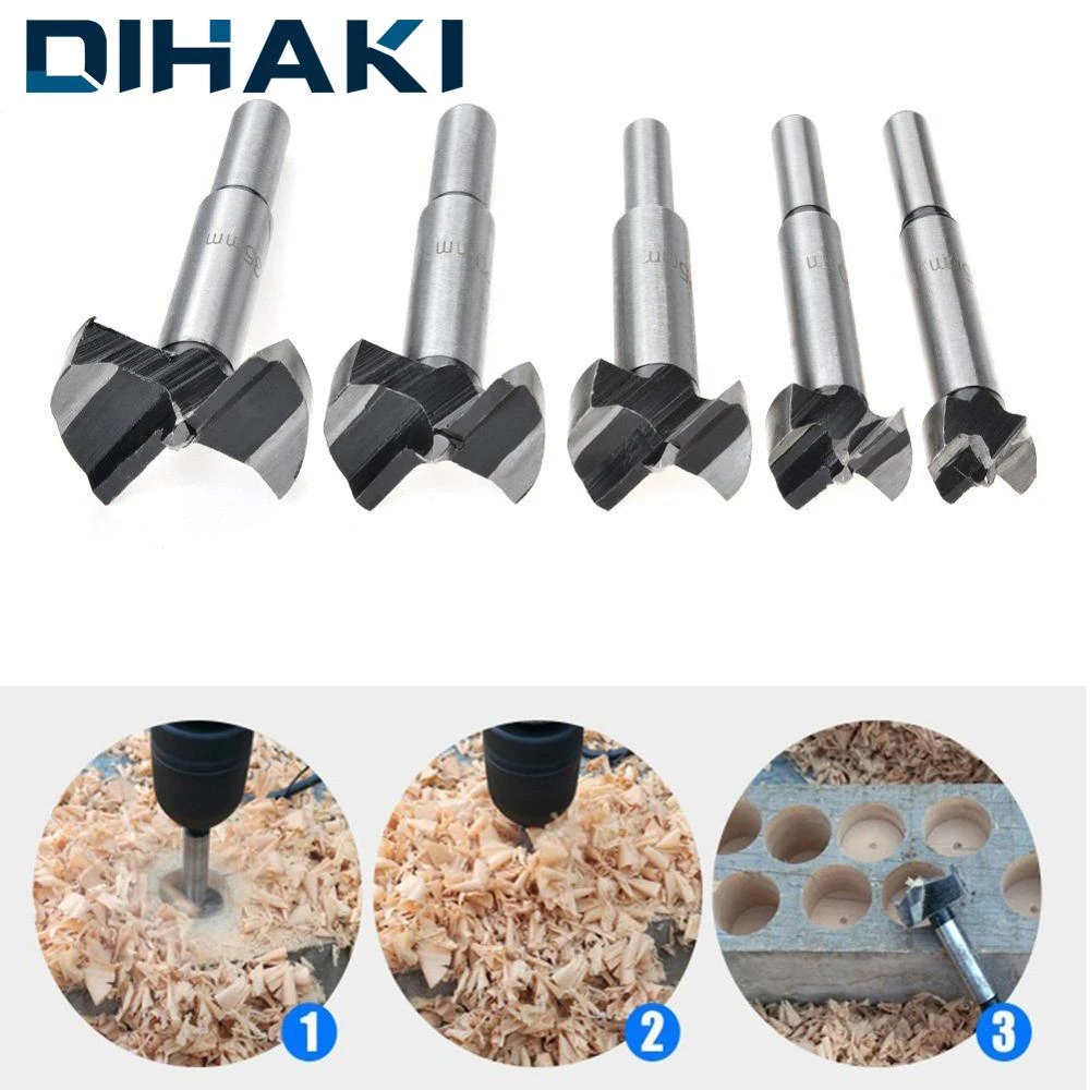 id:742 69 eb 8c6 New Lon0167 Woodworker Round Featured drill hole Carbide reliable efficacy Tip 45mm Cutting Dia Hinge Boring Bit 
