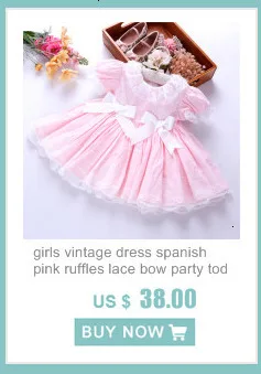 Платья для маленьких девочек, испанское Ретро винтажное кружевное свадебное платье принцессы с вышивкой и оборками, вечерние платья для детей, бальное платье gow