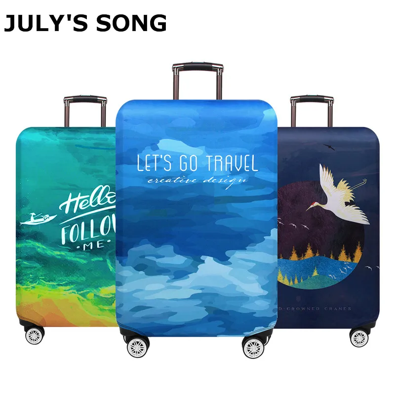 LAVOVO Rainbow Color Watercolor Luggage Cover Suitcase Protector Carry On Covers