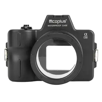 

Mcoplus 100M 325ft Waterproof Camera Housing Case for Sony A72 A7II DSLR FE 2/28 18/55 16/50 Camera Housing Case