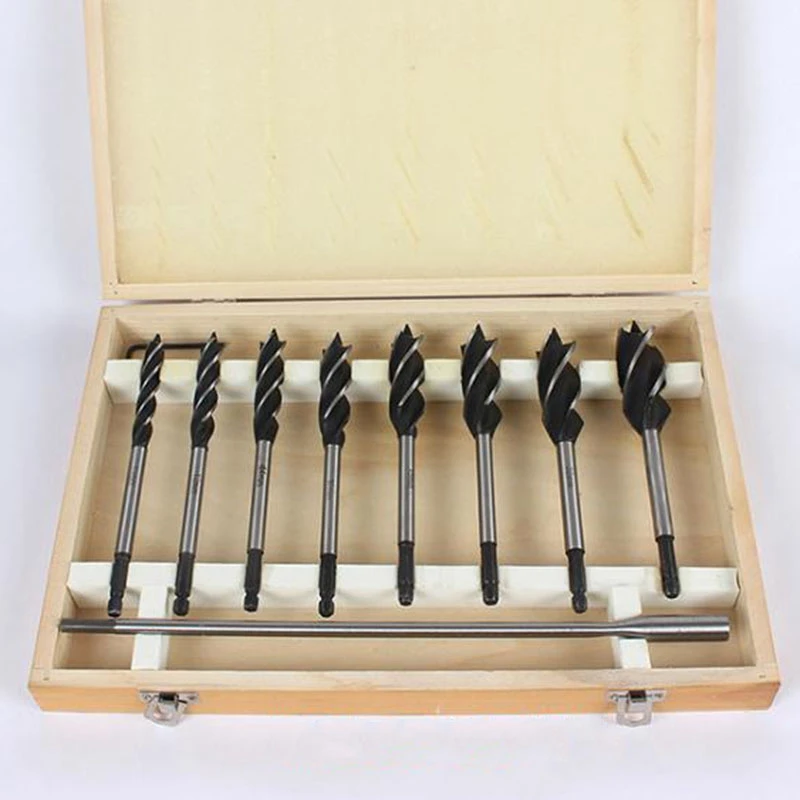  10Pcs/Set Fast Cut Auger 10-25Mm Twist Drill Bit Set Wood Carpenter Joiner Tool Drill Bit for Wood 