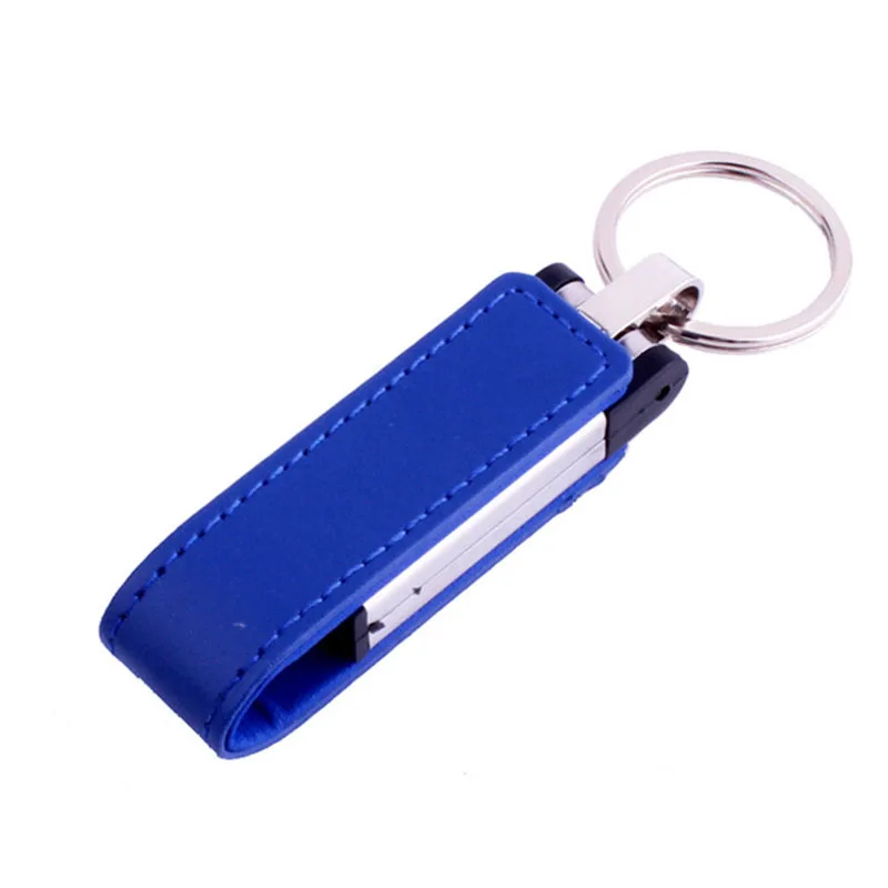SHANDIAN металлический USB флеш накопитель кожаный и брелок модный Флешка 4 ГБ 8 16 32 64 Гб
