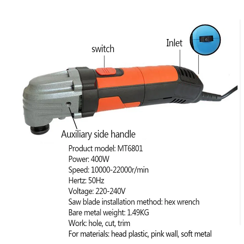 

400W Electric Woodworking Saw Multifunctional DIY Woodworking Handheld Electric Punching Machine Home Decoration Cutting Machine