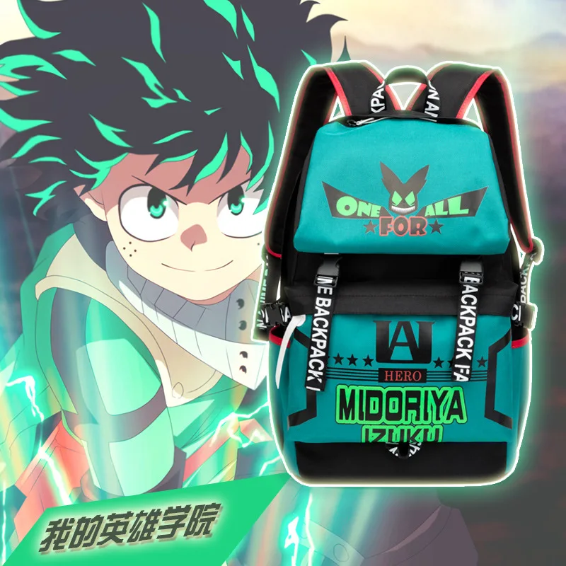 My Hero Academy Deku ранец для ноутбука, рюкзак для путешествий, рюкзак для косплея, рюкзак для студентов, школьная сумка на плечо