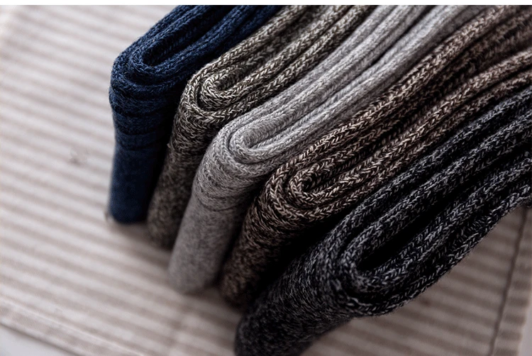 Новые мужские зимние теплые носки в стиле Харадзюку ретро высокого качества, модные повседневные носки из шерстяного материала, большие размеры, деловые хлопковые носки