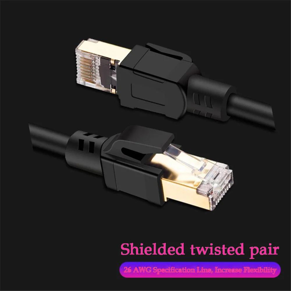Cat8 Ethernet кабель RJ 45 сетевой Lan RJ45 Соединительный шнур 25/40 Гбит/с для маршрутизатора