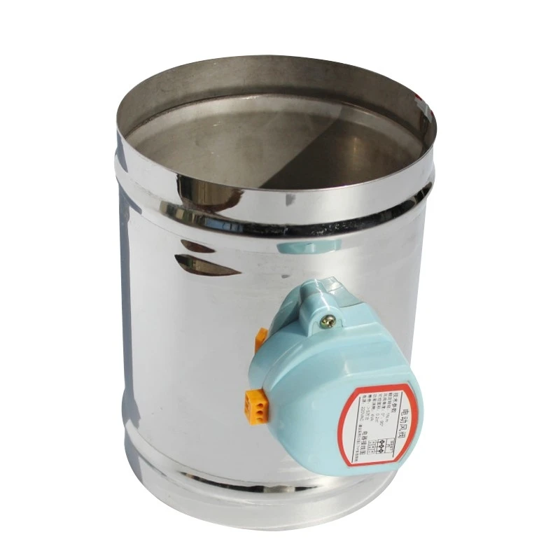 Stainless steel electric air damper 100MM 24VAC Air damper air tight type 4" ventilation pipe valve