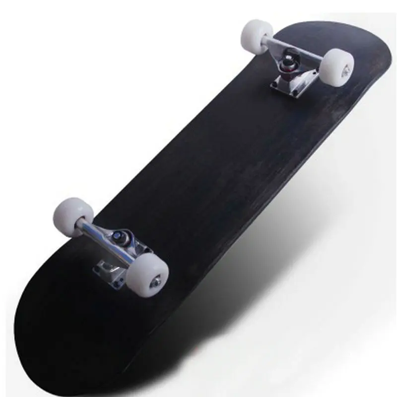 New Pure Color Skateboard Four-Wheel Double Maple Skateboard 5 Inches Magnesium Aluminum Alloy Truck Bridge