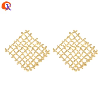 

Cordial Design 100Pcs 31*31MM Jewelry Accessories/DIY Earrings Connectors/Hand Made/Square Grid Shape/Earring Findings/Charms