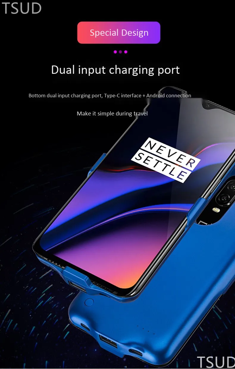6000 мАч Высокая емкость батареи зарядное устройство Чехлы для One Plus 7 Pro внешний портативный беспроводной зарядный чехол для OnePlus 7 Pro