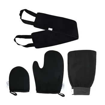 

1 Set of 4PCS Soft Bath Towel Gloves Kit Flocking Gloves Bath Towel Set Dead Skin Remover Bath Towel Gloves Kit for Home