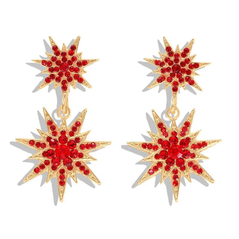 Dvacaman Висячие серьги-капли в форме звезды, бабочки, сердца для женщин, безопасные массивные серьги с кристаллами, свадебные ювелирные изделия