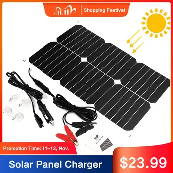 comprar Allpowers Carregador Solar 18w Carregador De Bateria De Carro Solar Compatível Com 12v Bateria De Veículo Rv Iate Barco Motocicleta Carrinho De Golfe.
