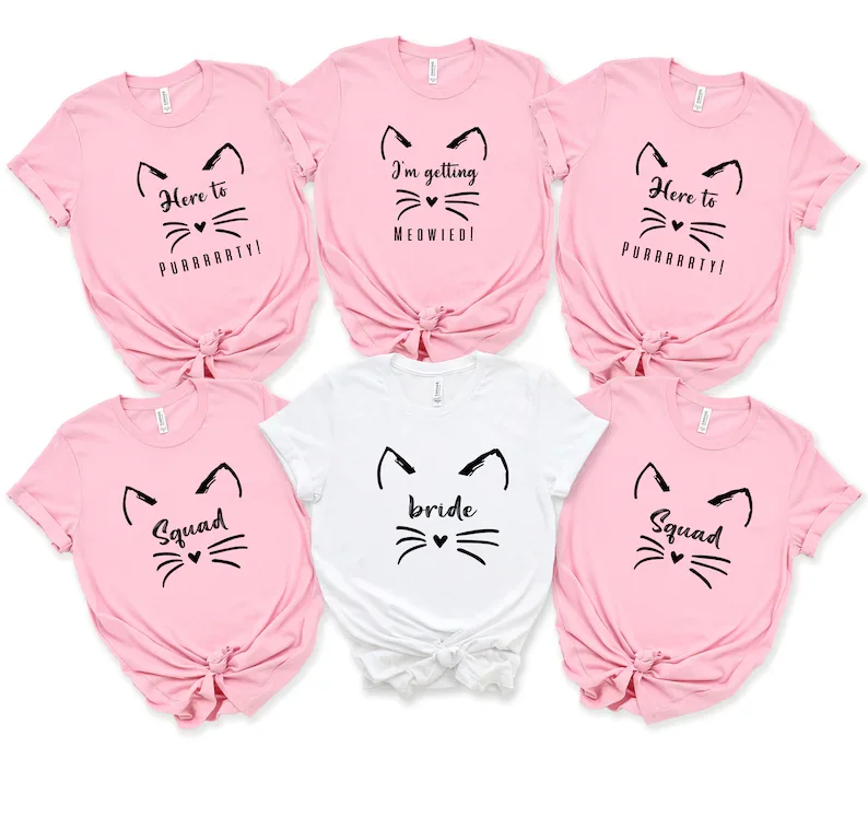 Cat Bachelorette Party I'm Getting Meowied Themed Cat Squad Cat Bride