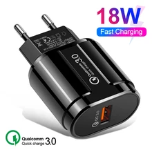 Quick Charge 3.0 USB Charger QC 3.0 Wall Mobile Phone Charger for iPhone 11 7 X Xiaomi Mi 9 Tablet iPad EU Fast Charging Adapter