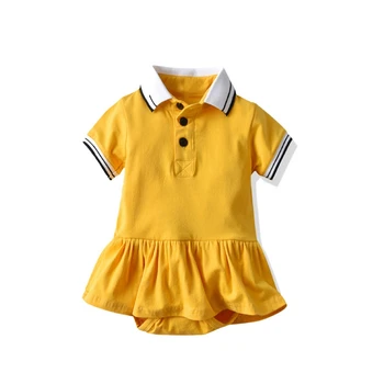 

Girl Short Sleeve Romper Dress Baby Jumpsuit Autumn Newborn