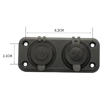 

Quality Dual USB Charger And Socket Panel Mount Marine 12 Volt Power Socket Car Accessories Styling Cigarette