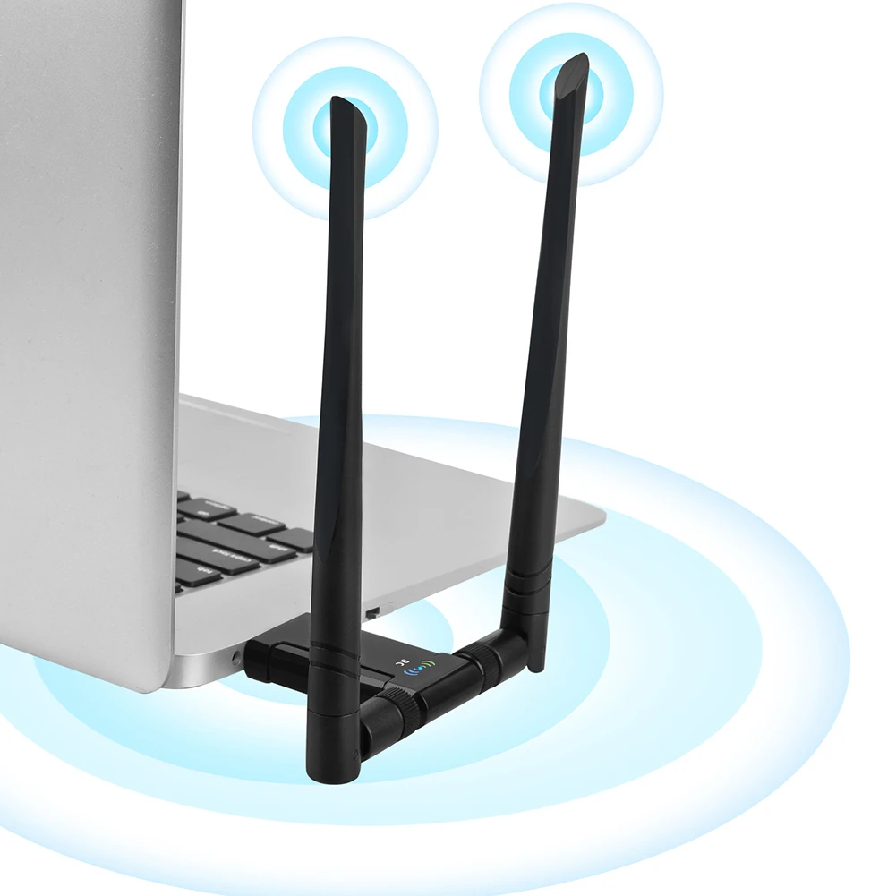 High Speed Desktop Network Cards Stable AC1200Mbps Free Driver Gigabit Dual Band Practical Wireless Adapter Black Laptop USB3.0