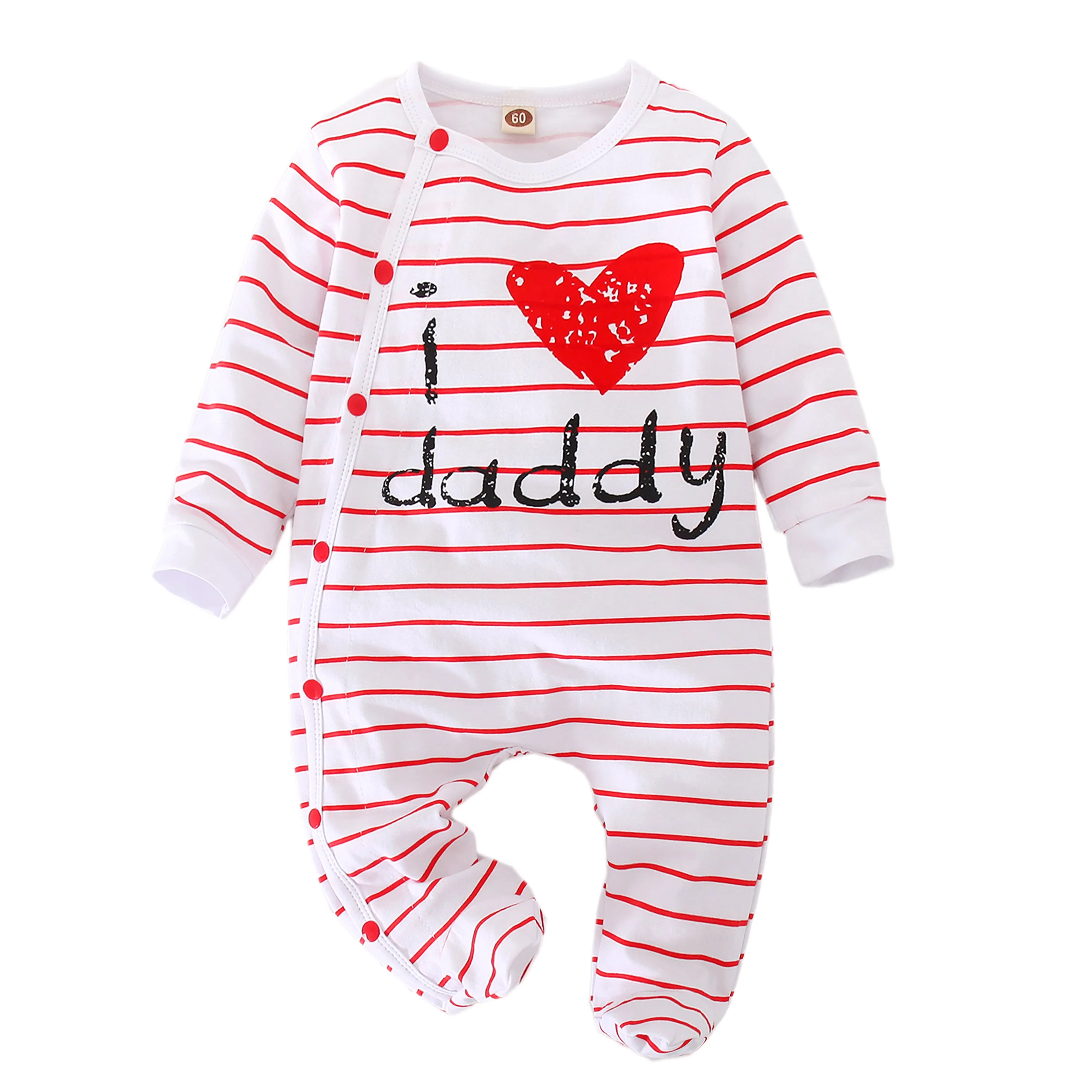 baby bodysuit dress Newborn Baby Boy Girl Romper Long Sleeve Cotton Letter I Love Daddy & Mummy Animal Print Jumpsuit Infant Pajama Outfits Bamboo fiber children's clothes Baby Rompers