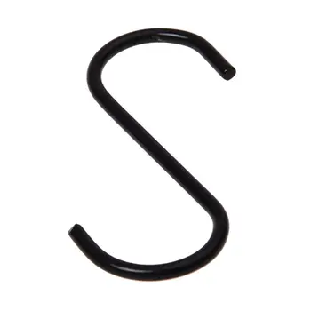 

Promotion! 1 x 3" S-Shape Metal Hook---Black