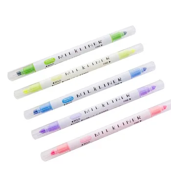 

Student watercolor pen double-headed solid highlighter art with color key underline mark note number pen marker pen sketch pen