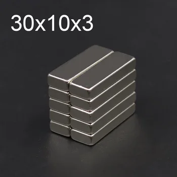 

10/20/50Pcs 30x10x3 Neodymium Magnet 30mm x 10mm x 3mm N35 NdFeB Block Super Powerful Strong Permanent Magnetic imanes