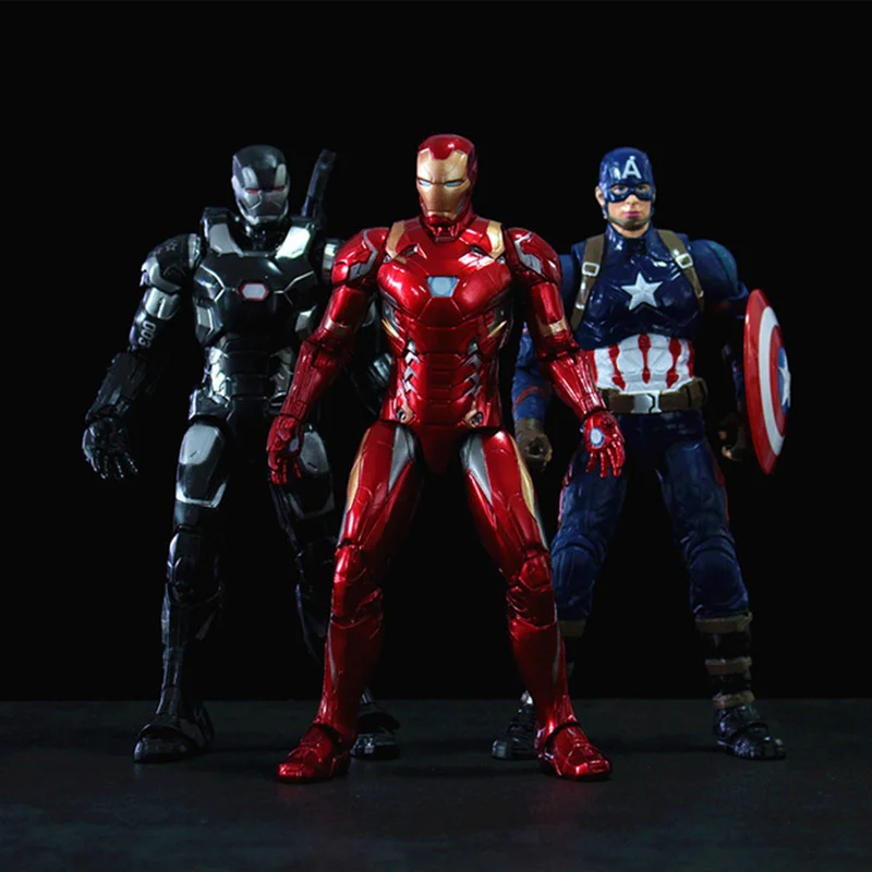Disney Marvel jouets 17CM Avengers Infinity War Spiderman capitaine amérique fer homme Thanos Hulk figurine poupées avec boîte-cadeau