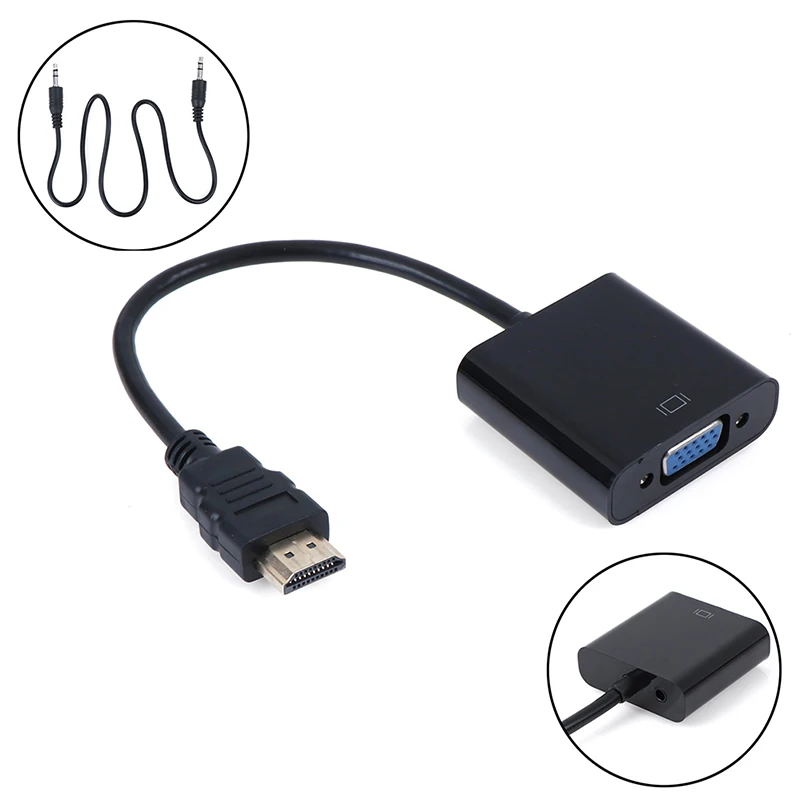 Адаптер hdmi-vga штекер конвертер с разъемом адаптер 1080p для ПК ноутбука