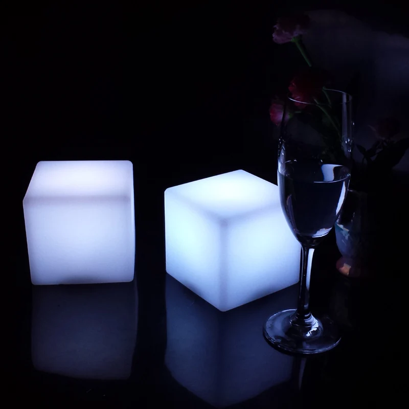 ABS Matte D10cm Light Up 7 Colors Changing LED Table Lamps Bar Cube Stool For Home Furniture Free Shipping Dropshipping 1pc/Lot