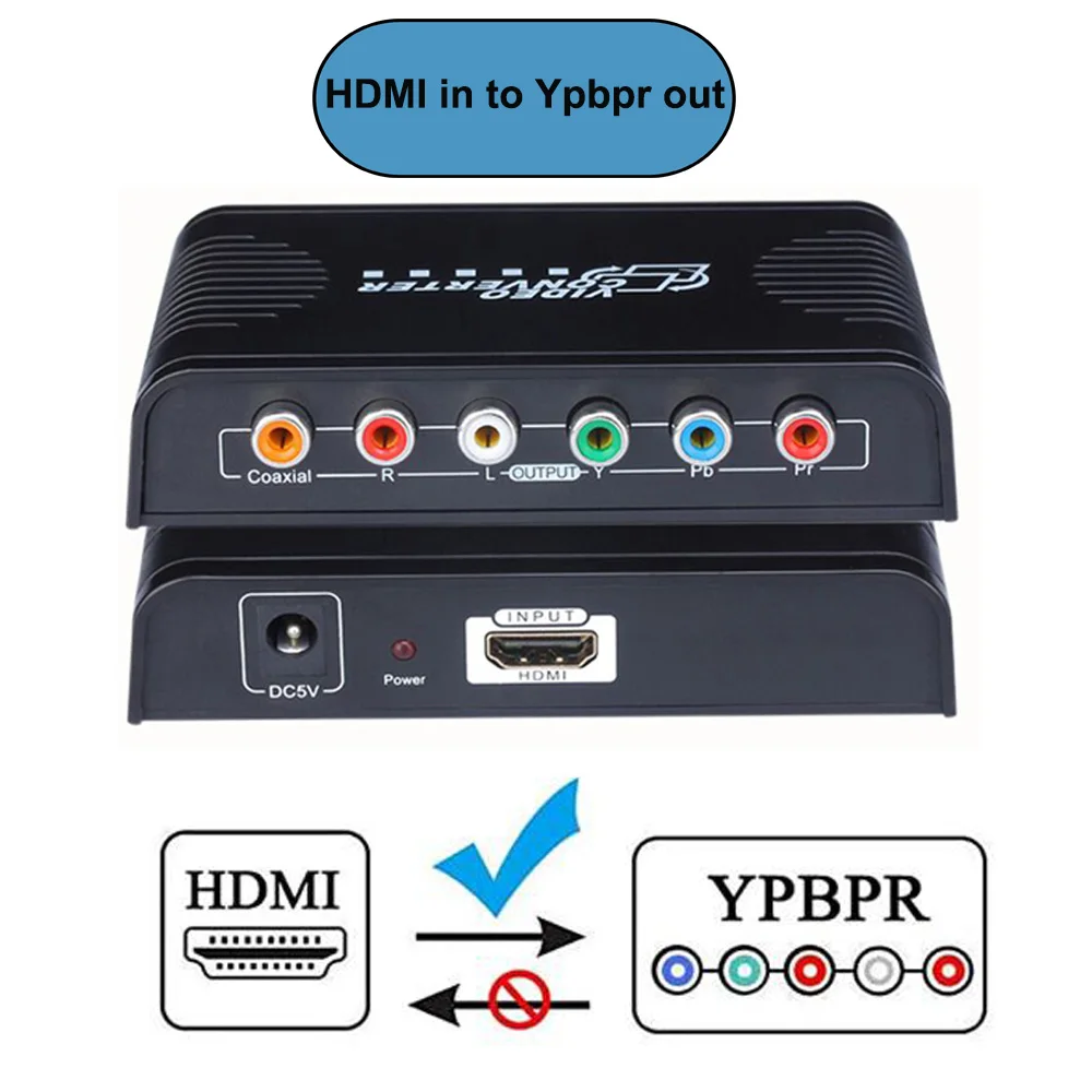Компоненты HDMI видеоконвертер Ypbpr преобразователь RGB видео и аудио в компоненты