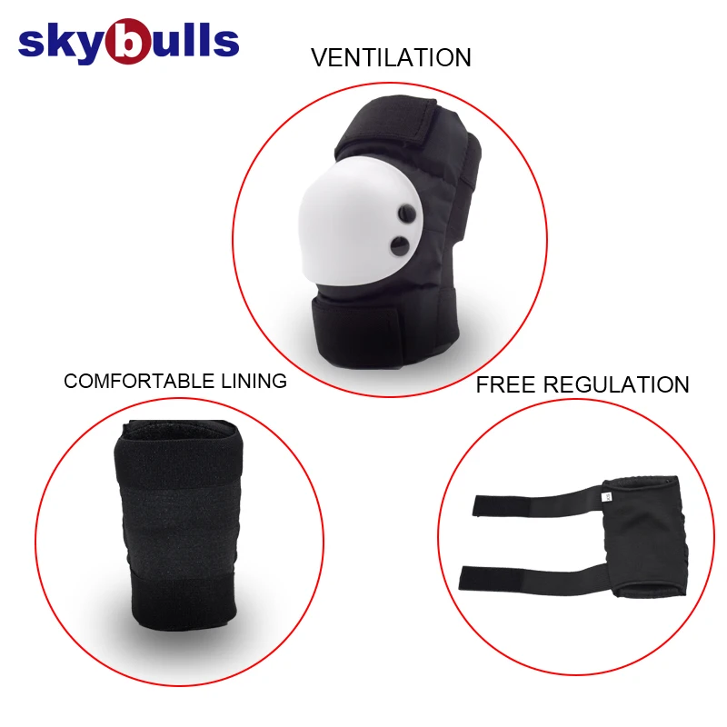 Baratos Skybulls niños rodilleras coderas protectores de muñeca al aire libre 6 uds equipo de protección para Multi deportes Skateboard rodillo en línea