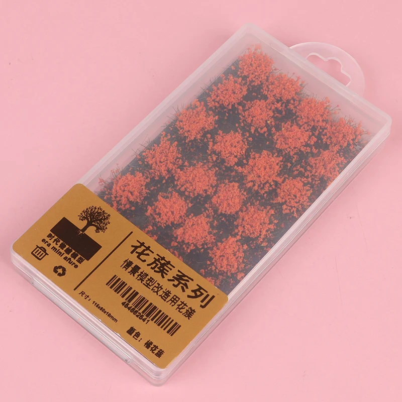 28Pcs DIY Model Building Kits Artificial Grass Flower Petal Garden Lawn Micro Landscape Decor Accessories 9