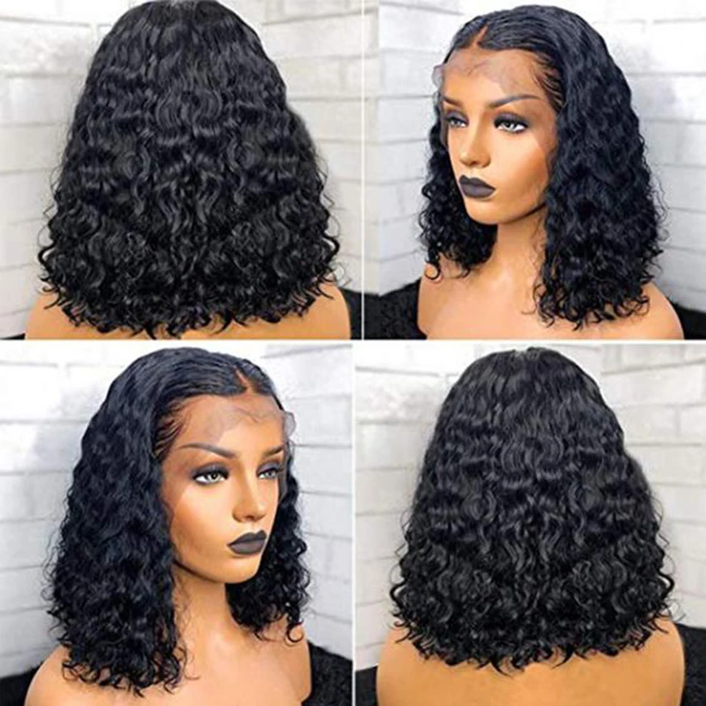 Curly-Bob-Lace-Front-Human-Hair-Wigs-For-Black-Women-Peruvian-Remy-Hair-13x4-Pre-Pluced (1)