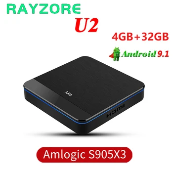 

U2 Amlogic S905X3 Smart TV Box Android 9.1 4GB RAM 32GB ROM 4K HD Media Player 2.4G 5G WiFi Bluetooth Fast Running Set top Box