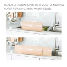 Растягивающаяся кухонная раковина защита от брызг воды Стопорная пластина с мощной клейкой полоской для мытья посуды перегородка