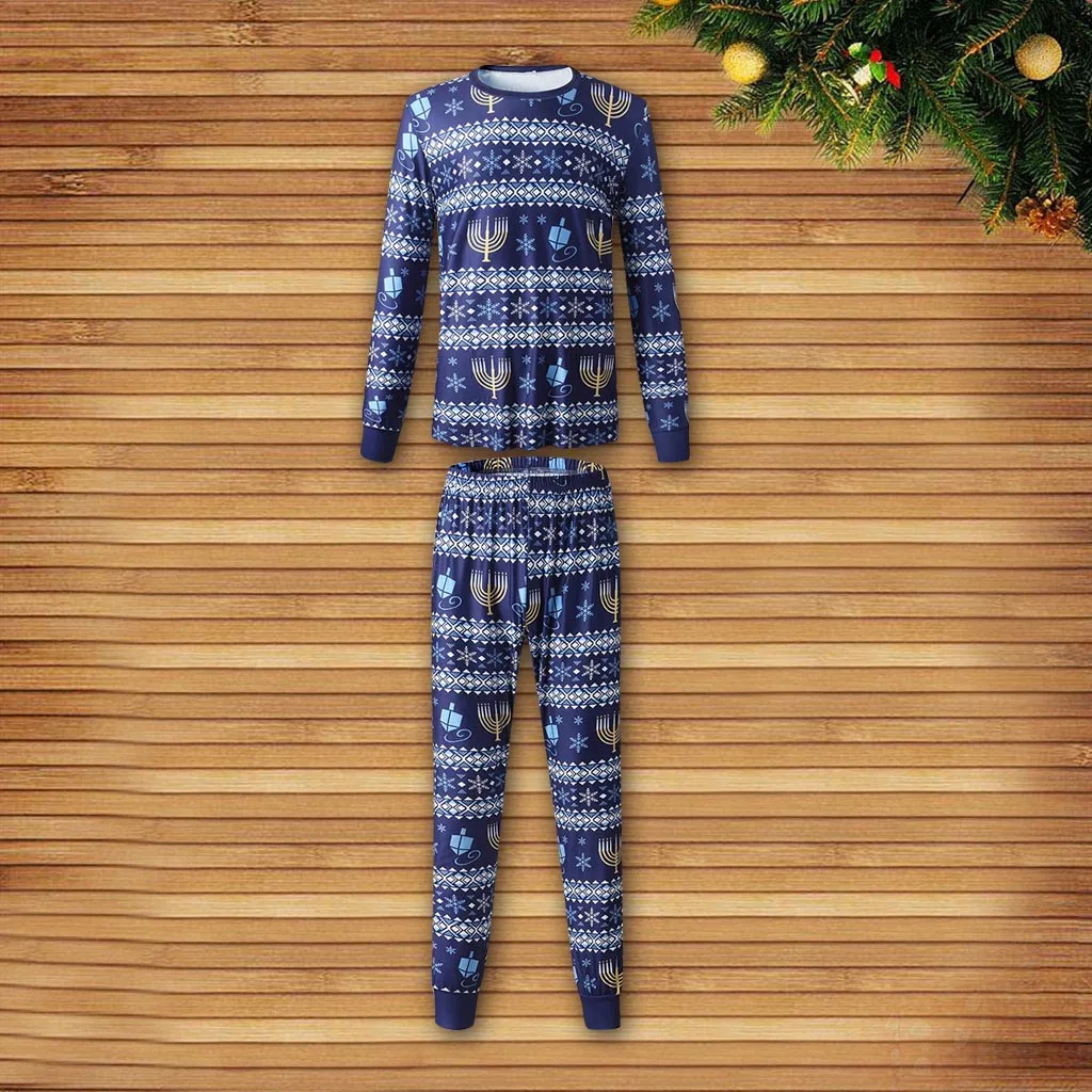 Family Matching Outfits Christmas Man Dad and baby mother Printed Letter Top+Printed Pants Xmas Family Clothes Pajamas