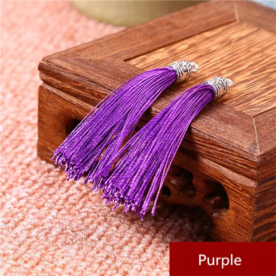 Purple tassels 1 упаковка, подвесное кольцо, ментальные колпачки, кисточка, бахрома, подвеска, сделай сам, рукоделие, кисточки, отделка одежды, занавески, Декор, серьги, ювелирные изделия, компоненты - Цвет: Purple tassels