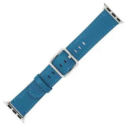 Blue A Кожаный ремешок для Apple Watch Band 42 мм 38 мм iwatch 4/3 браслет 44 мм 40 мм браслет вакуумная Кофеварка Пряжка ремешок для часов - Цвет ремешка: Blue A
