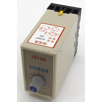 

JS14A AC 380V on delay DPDT time relay 380VAC timer with socket 10s 30s 60s 120s