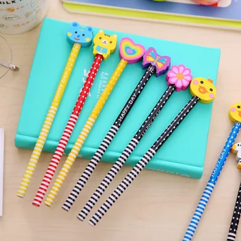 

Lovely Cartoon Emotion pencil Kids Children Stationery Gift Birthday Party Favors