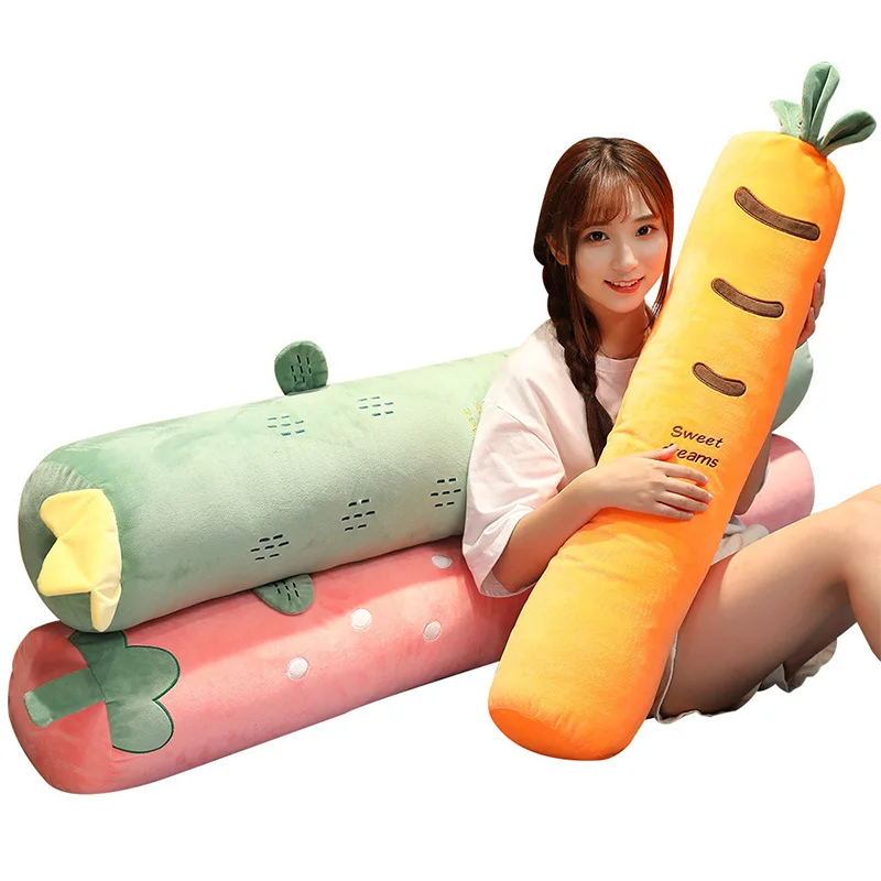 

Cylindrical Pillow Student Long Strip Pillow Dormitory Sleeping Children's Plush Toys Cute Plants Removable Washing