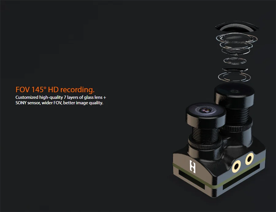 RunCam Hybrid 4K 30fps FOV 145 градусов HD Запись DVR двойной объектив Мини FPV камера Низкая задержка одноплатная для RC гоночный Дрон