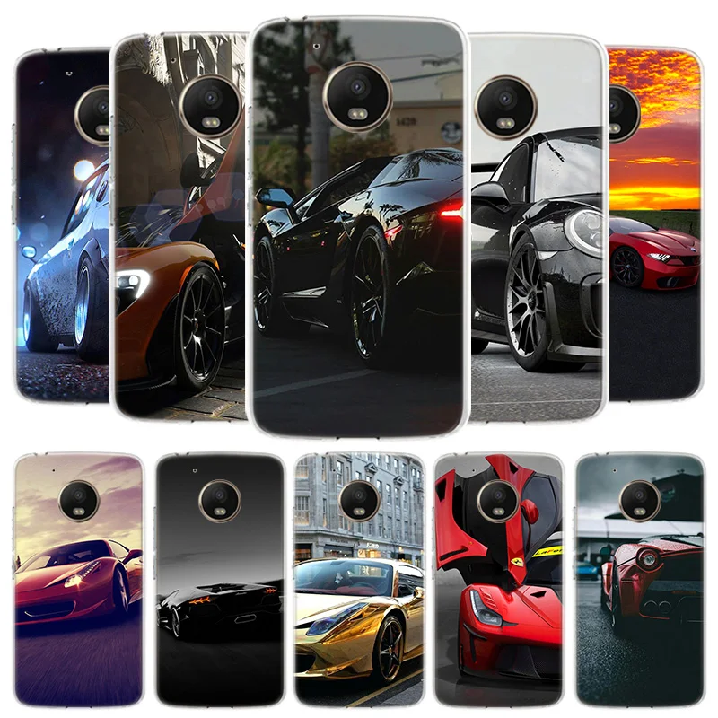 Спортивный автомобильный крутой чехол для телефона Motorola Moto G8 G7 G6 G5S G5 E4 Plus G4 E5 E6 Play