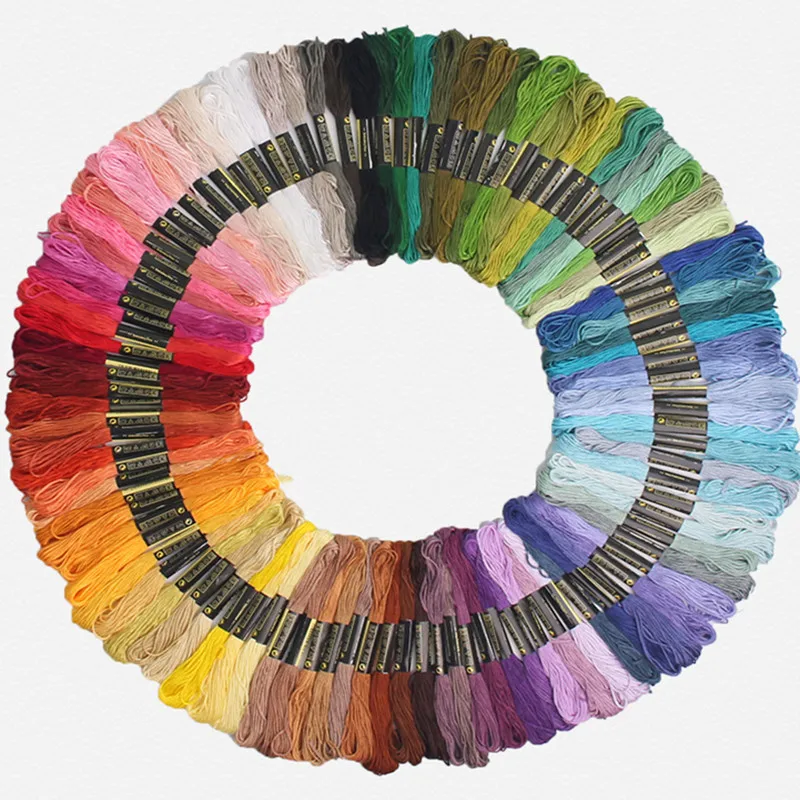 Mix Colors Cross Stitch Cotton Sewing Skeins Embroidery Thread Floss Kit DIY Sewing Tools